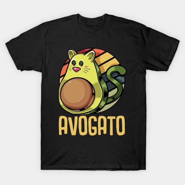 Avocado - Avogato Cute Vegan Cat T-Shirt by Lumio Gifts